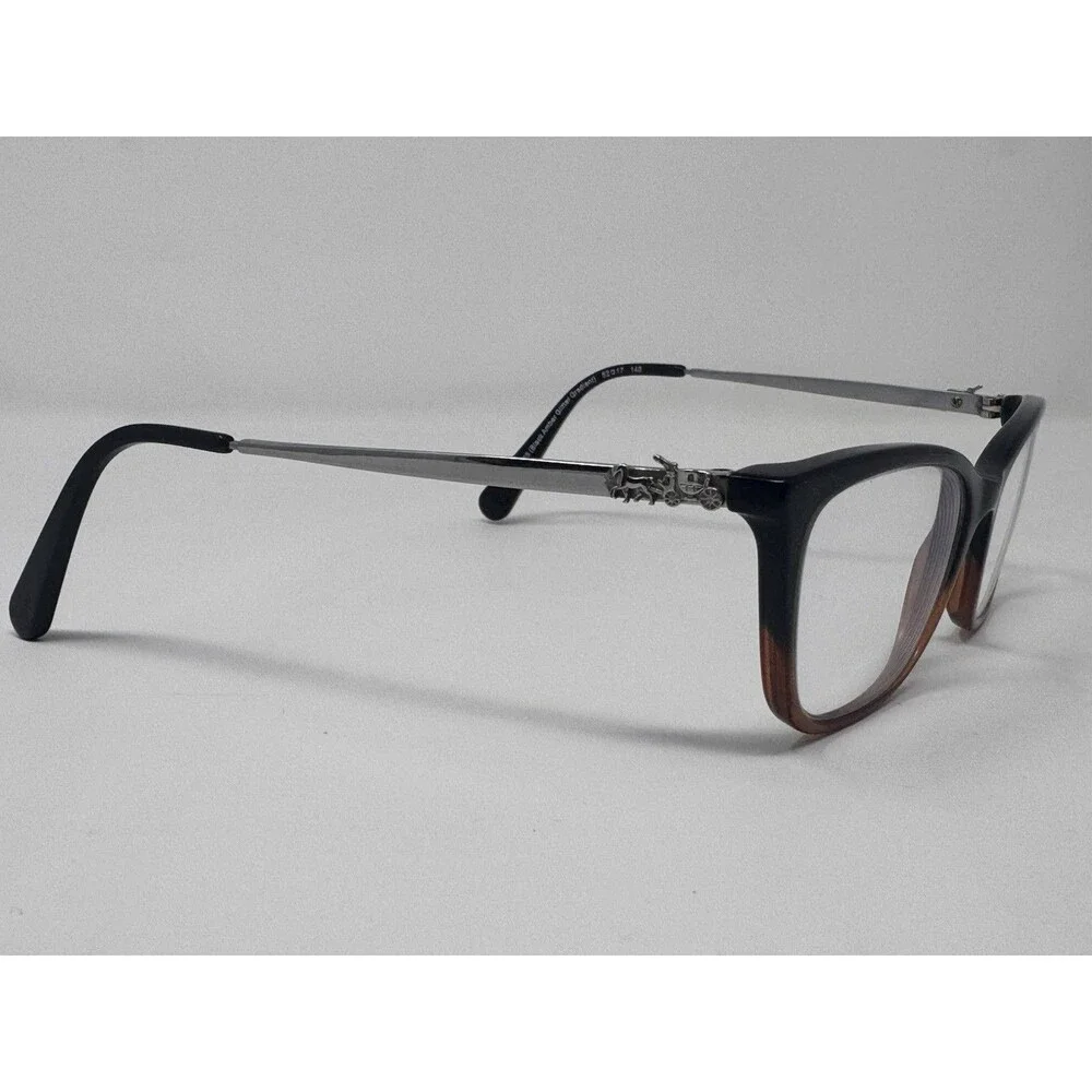 Coach Eyeglass Frames HC6107 52-17-140 Black Amber Glitter Gradient 5475